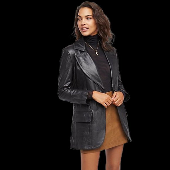 Danier Jackets & Blazers - 🖤🌹OFFER IN WORKS🌹Danier Ladies Single Breasted Black Leather Blazer Jacket